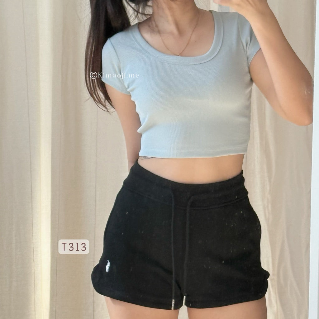 【T848】GIANT基础纯色螺纹棉Tee