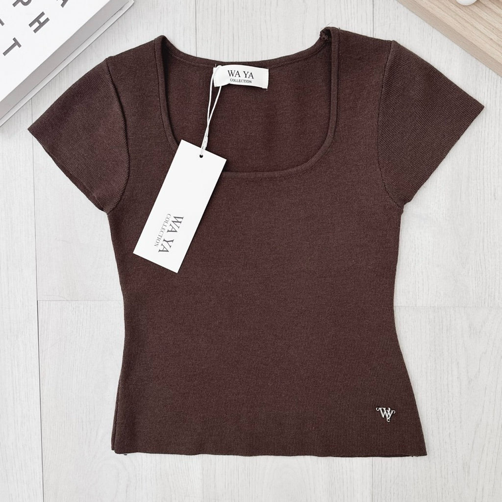 【T920】泰国爆火🔥WAYA Comfy Soft Knitted Tee 软针织圆领上衣T恤