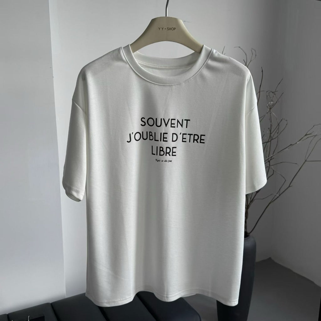【T1047】高级感！法式Oversize Tee
