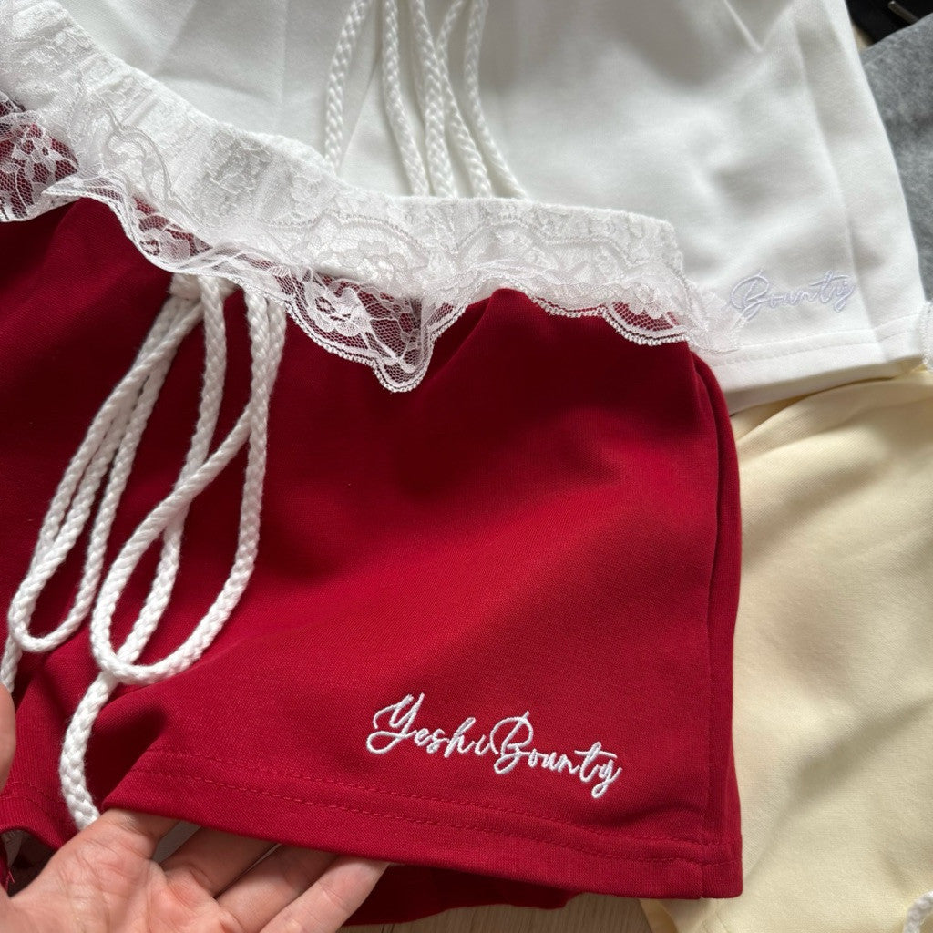 【T789】小个子辣妹风低腰蕾丝短裤