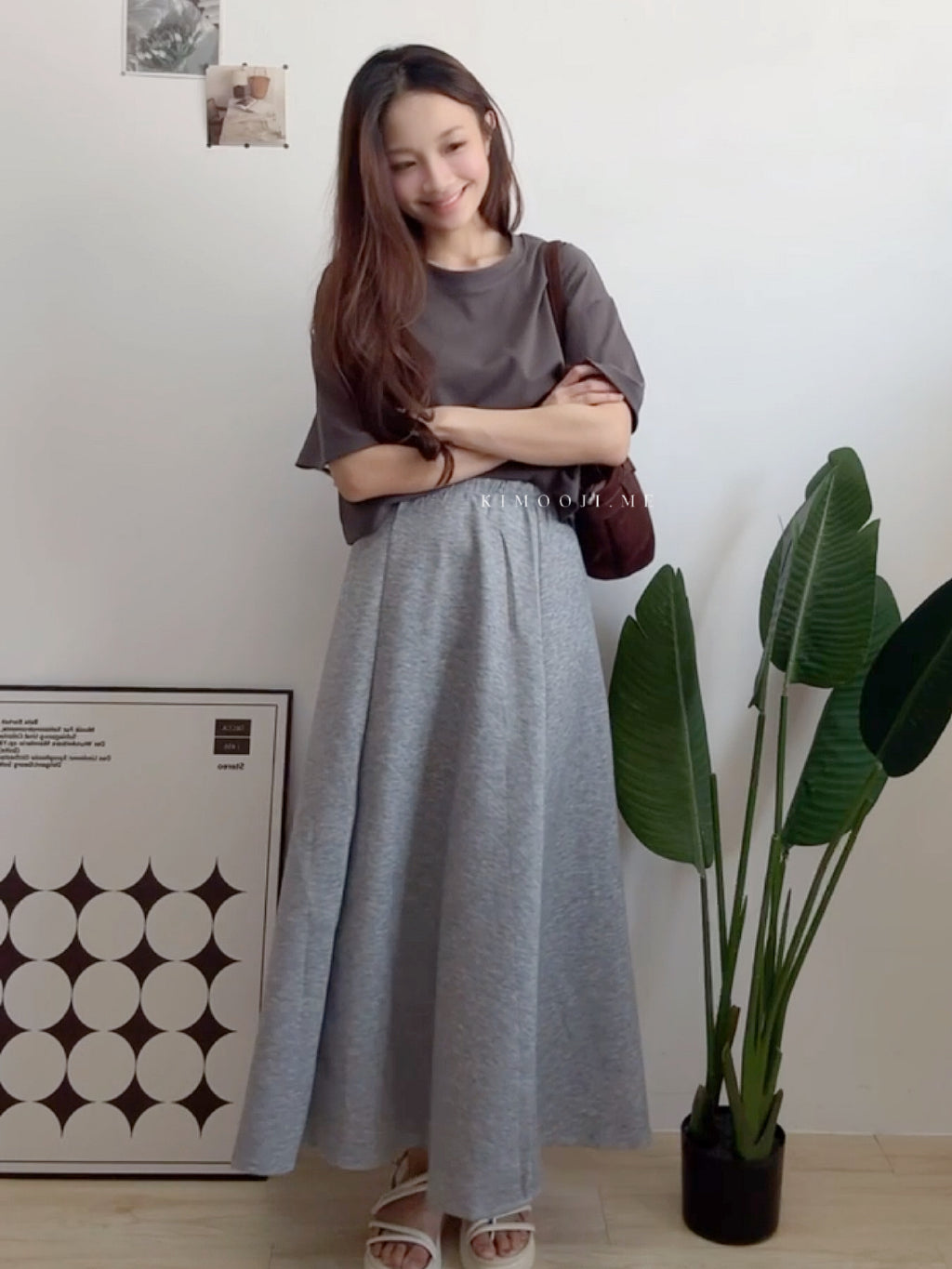 【T970】太空棉高腰长裙 | Elastic Waist Slim Flow Skirt