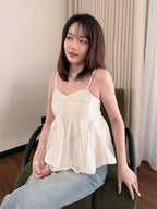 【T1058】甜妹Look·法式少女感蕾丝花苞背心