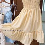 【T-1274】甜美撞色蝴蝶结吊带裙 Sweet Bow Vacation Dress