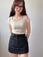 【T920】泰国爆火🔥WAYA Comfy Soft Knitted Tee 软针织圆领上衣T恤