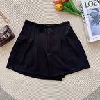 【T962】A-Line Pleated Suit Shorts A字西装显瘦高腰百搭休闲裤 TALENT