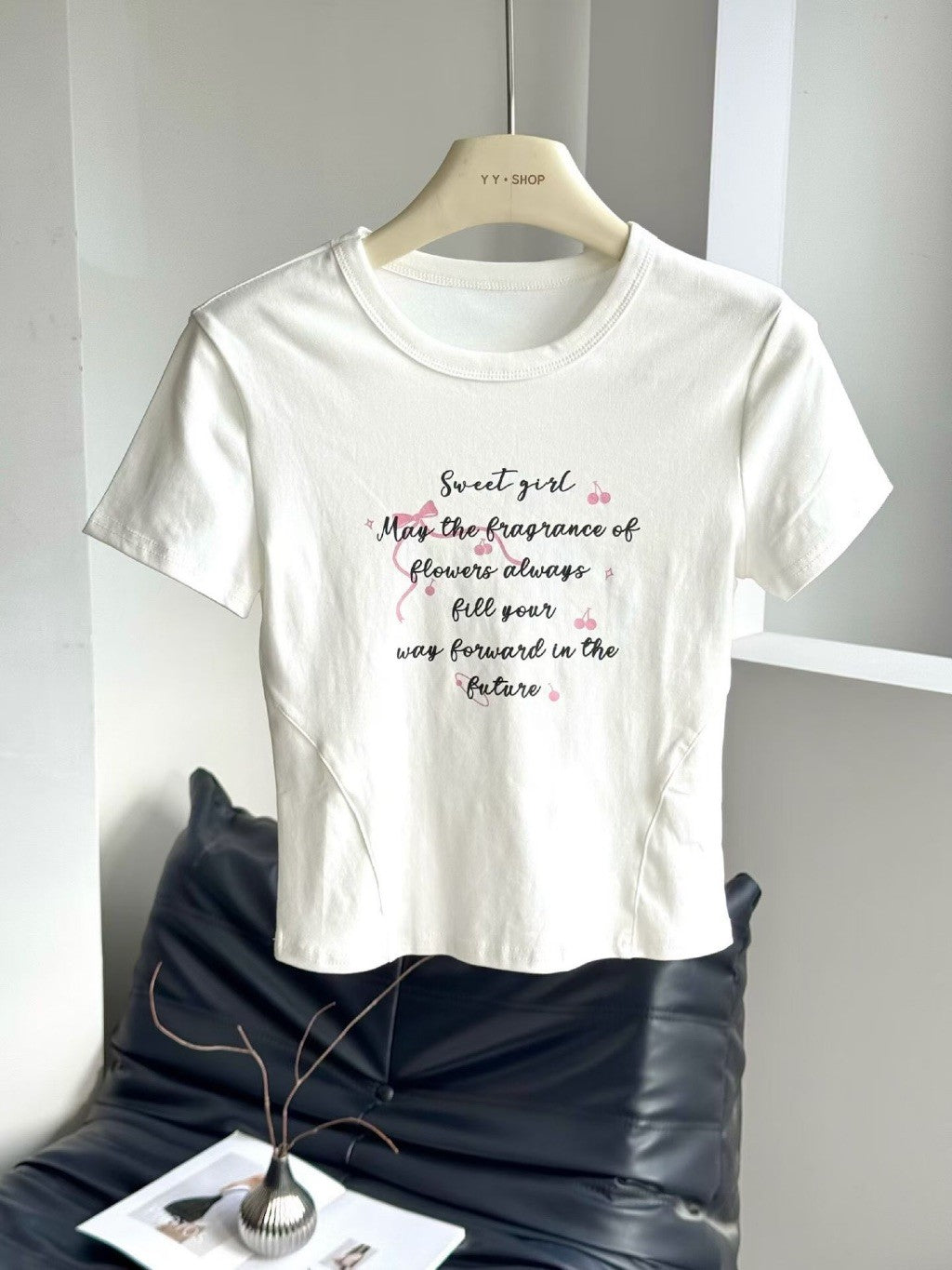 【T-1126】Sweet Girl🎀减龄可爱弹力棉T恤上衣