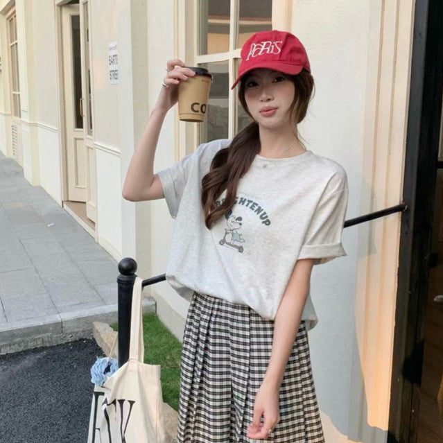 【T-1224】可爱滑板史努比🛹爽肤棉Tee