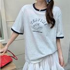 【T-1223】Teatime 韩系印花下午茶爽肤棉Tee