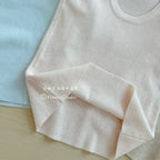 【T-1249】Basic Knitted Tee 纯色百搭 U领针织短袖Tee