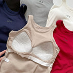 【BT99】Sporty oLa自带胸垫罗纹背心