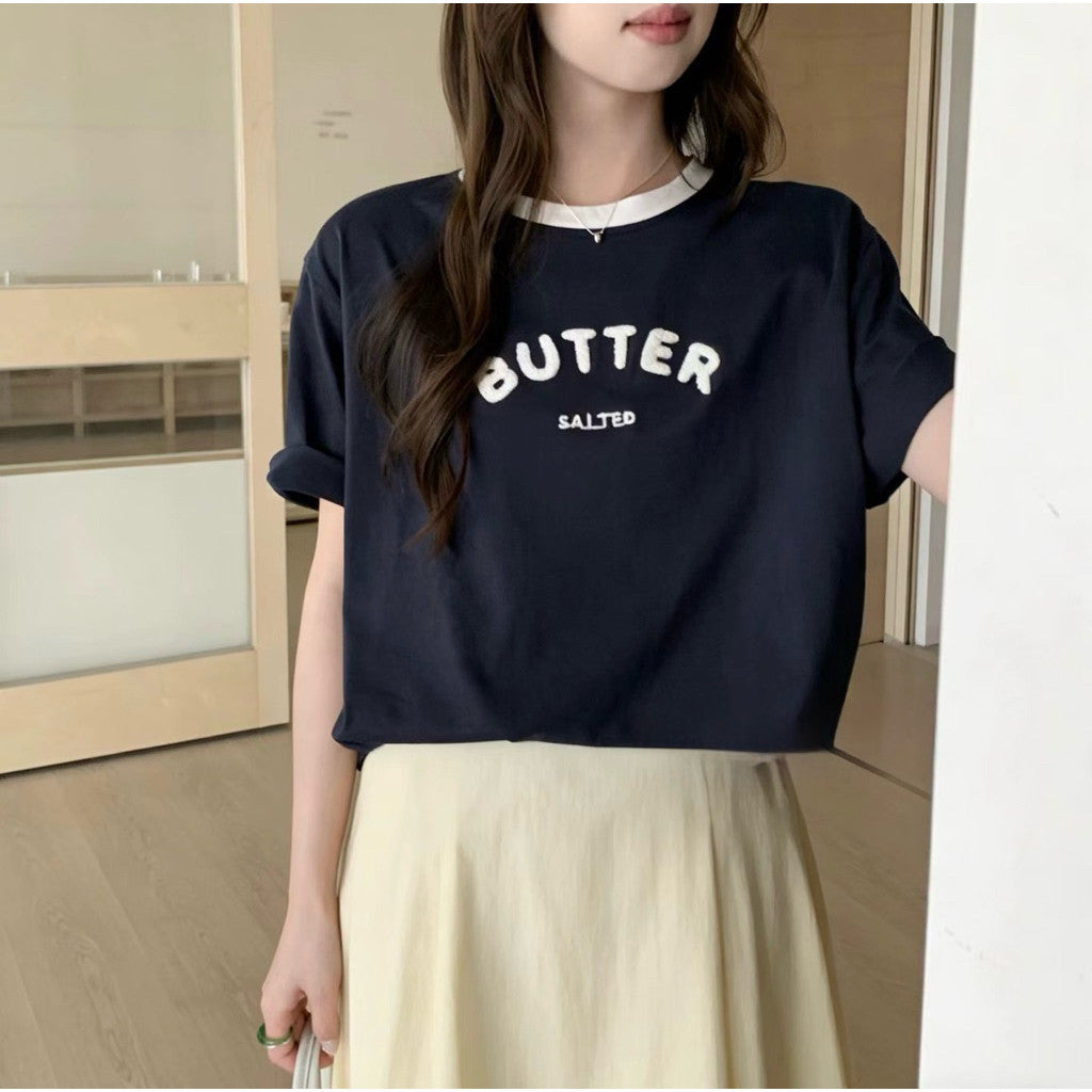 【T-1151】 BUTTER 立体毛巾绣 T 恤