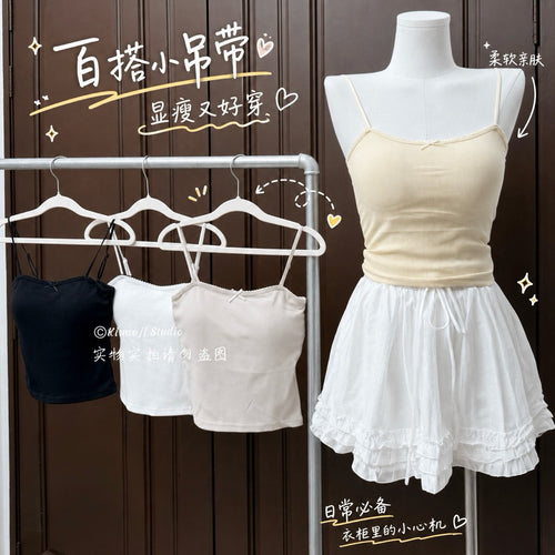 【BT139】🎀蝴蝶结小背心· 短版背心