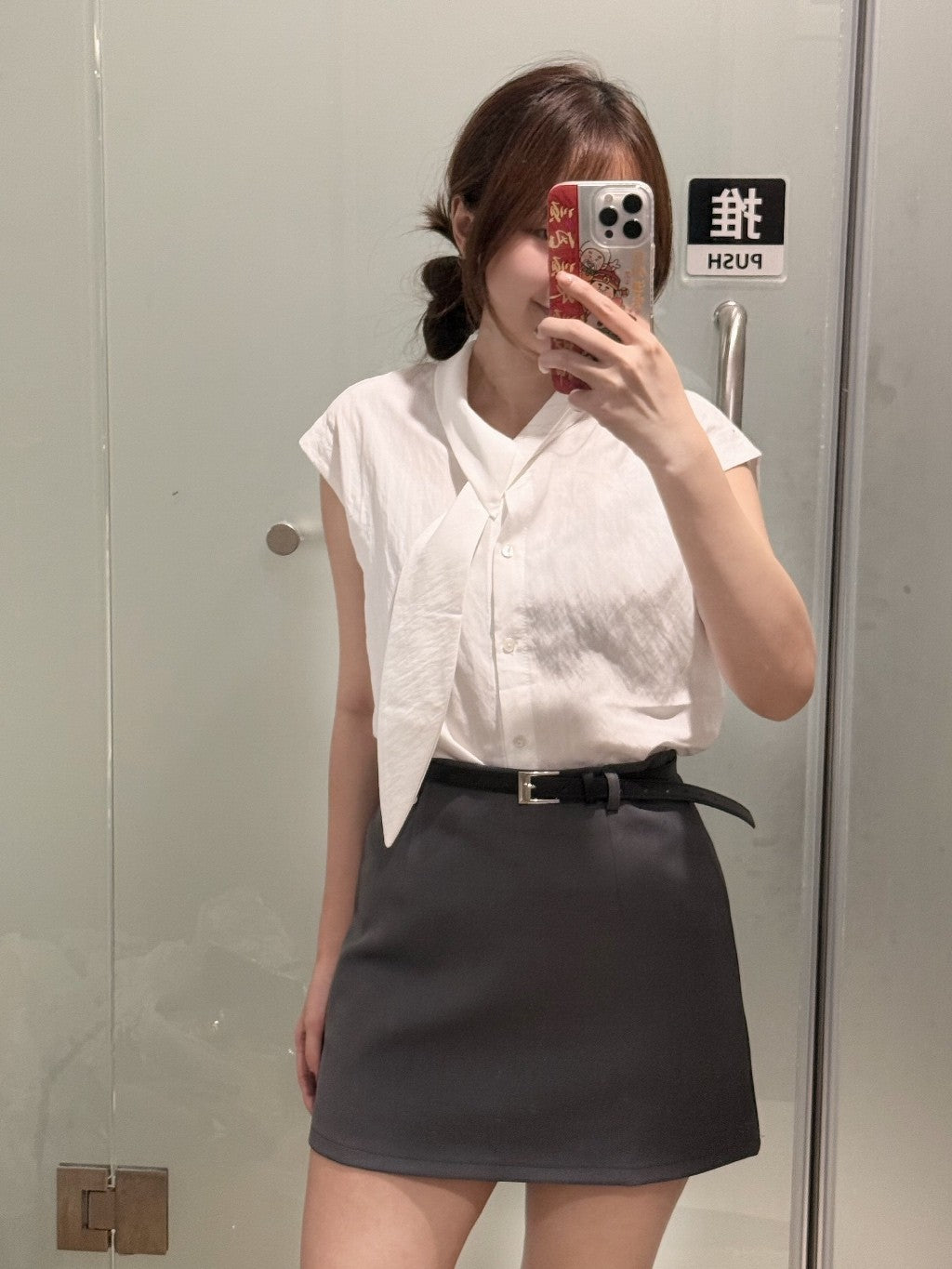 【T-1139】S-XL OL西装半身裙 (送腰带!) 🆓高级感西装面料