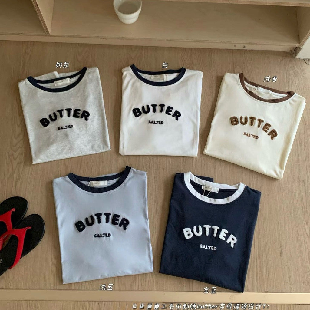 【T-1151】 BUTTER 立体毛巾绣 T 恤