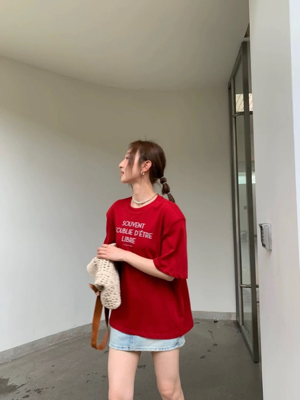 【T1047】高级感！法式Oversize Tee