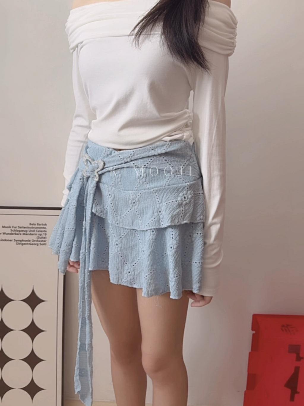 【T1074】仙女蝴蝶扣mini裙❤️NARADA