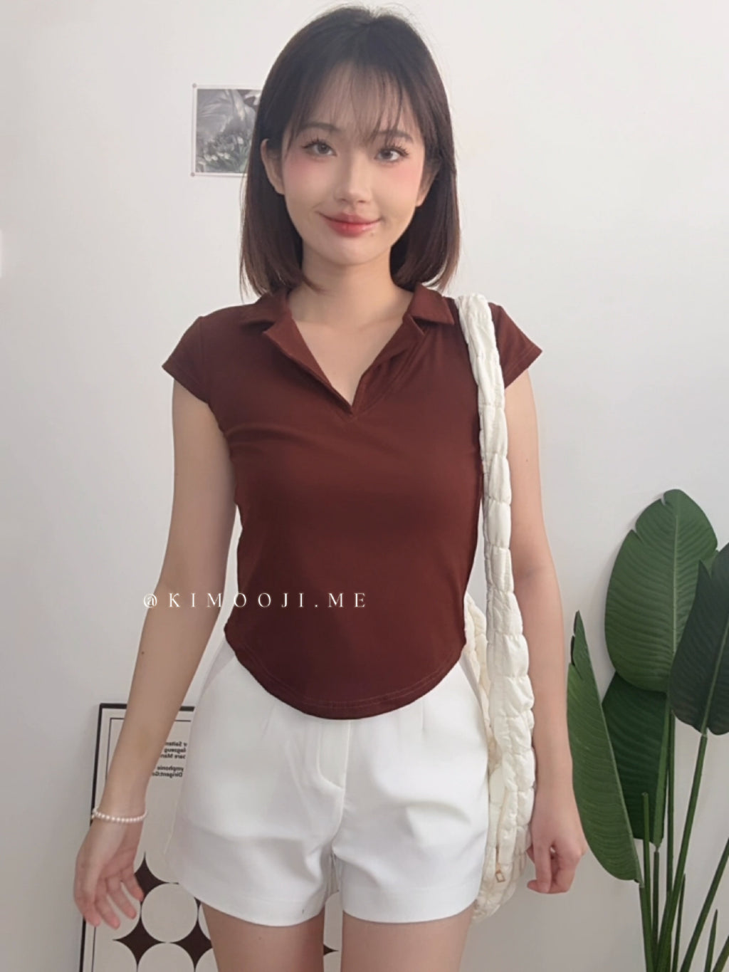 【T938】气质翻领百搭显瘦软棉T⭐️