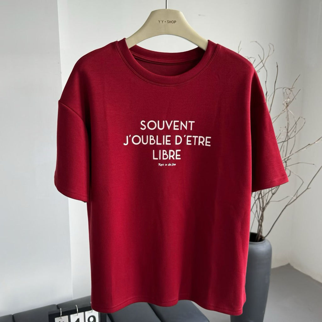 【T1047】高级感！法式Oversize Tee
