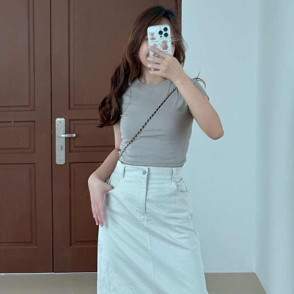【T-1277】自留！超柔软正肩基础百搭螺纹棉T恤 XYJ Soft Tee