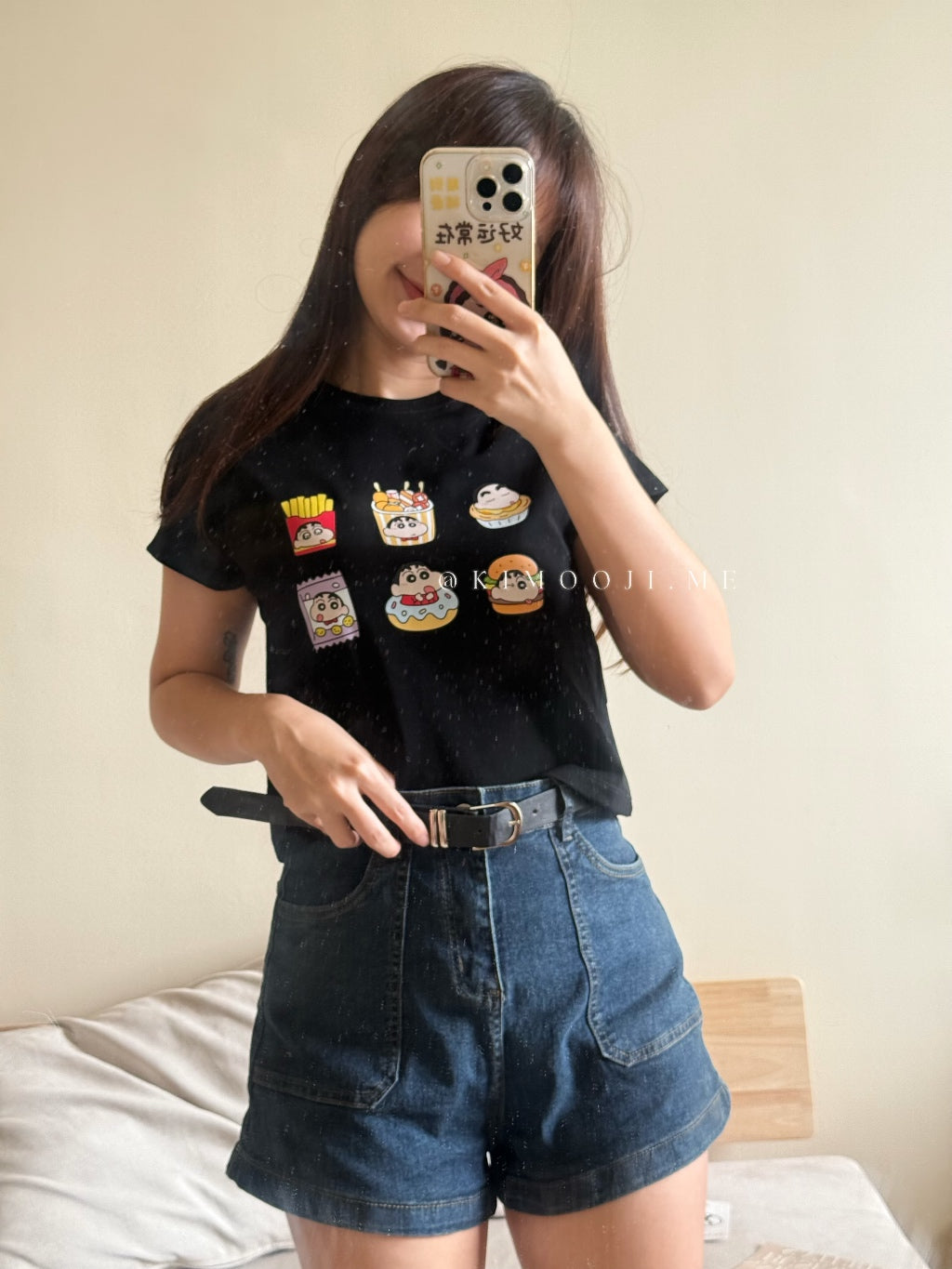 【T950】蜡笔小❤️Cute Cotton 短袖短款上衣