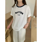 【T-1151】 BUTTER 立体毛巾绣 T 恤