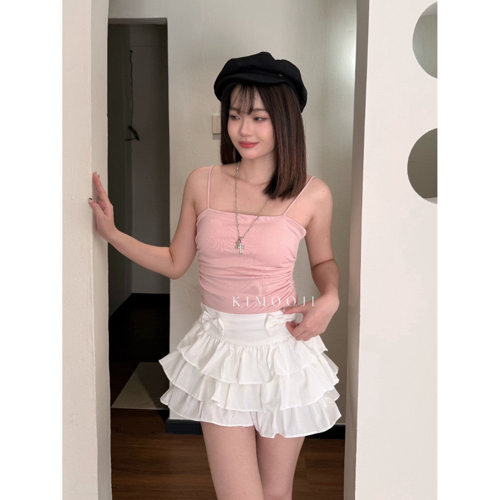【BT112】小个子薄杯日常百搭细肩带平口背心