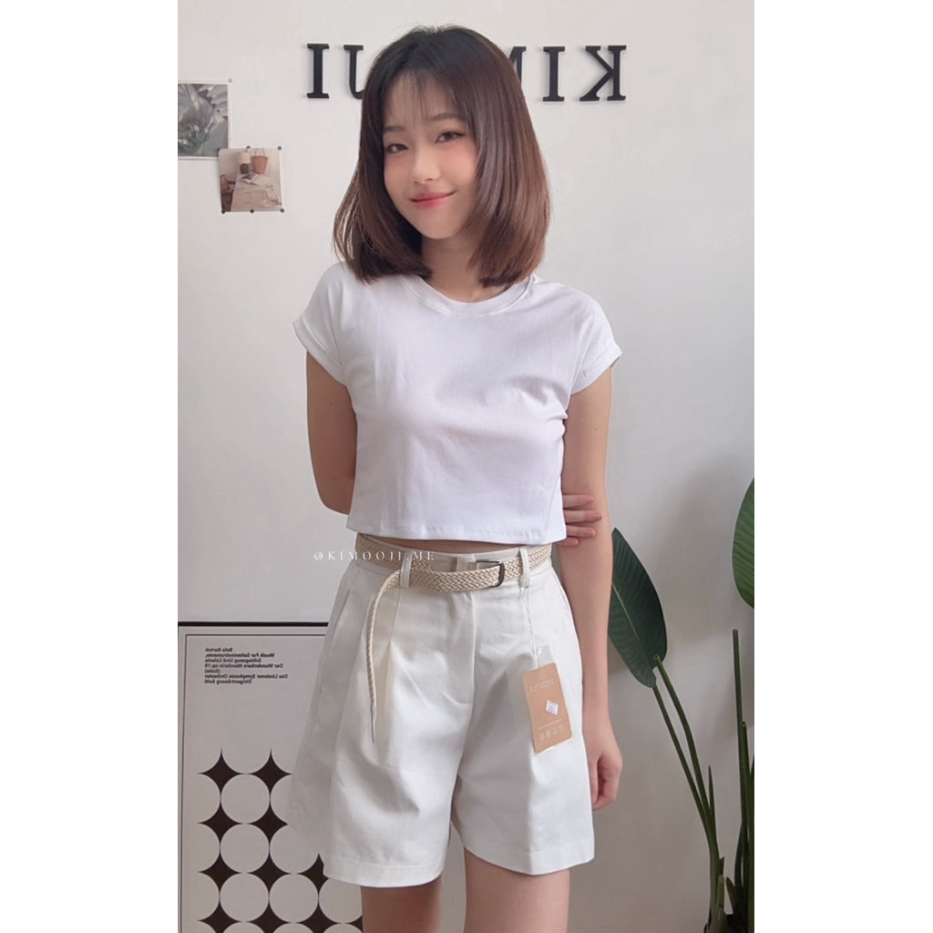 【T902】高品质牛仔布料休闲度假风短裤 送腰带！❤️
