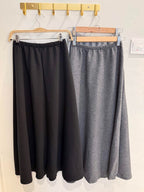 【T970】太空棉高腰长裙 | Elastic Waist Slim Flow Skirt