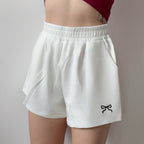 【T410】Ribbon Leisure Short Pants 蝴蝶结太空棉休闲短裤