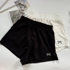 【T410】Ribbon Leisure Short Pants 蝴蝶结太空棉休闲短裤