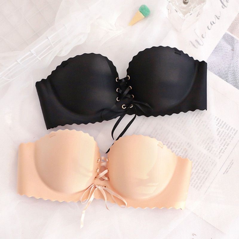 【B005】The Hidden PushUp AntiSlip Sticky Strapless Bra 无肩带聚拢内衣