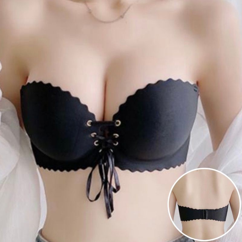 【B005】The Hidden PushUp AntiSlip Sticky Strapless Bra 无肩带聚拢内衣