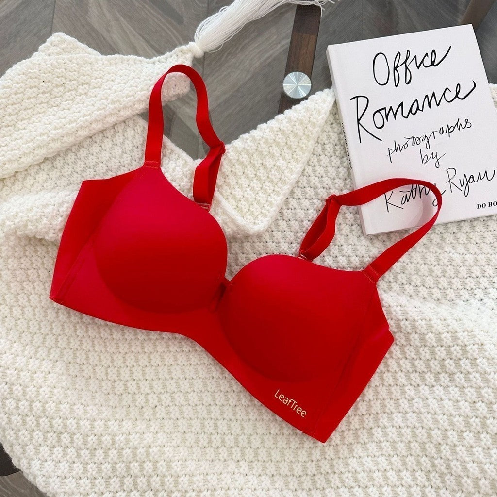 【B028】手掌杯·聚拢·无痕内衣 【热门款】 Comfy 2.5cm Thickness Extra Push Up Bra