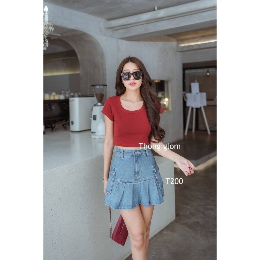 【T037】THONG GLOM Basic 圆领基础上衣Tee