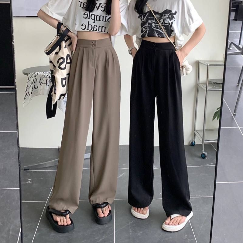 【T200】OL Quality Straight Wide Leg Pants 高级shusby Keltis