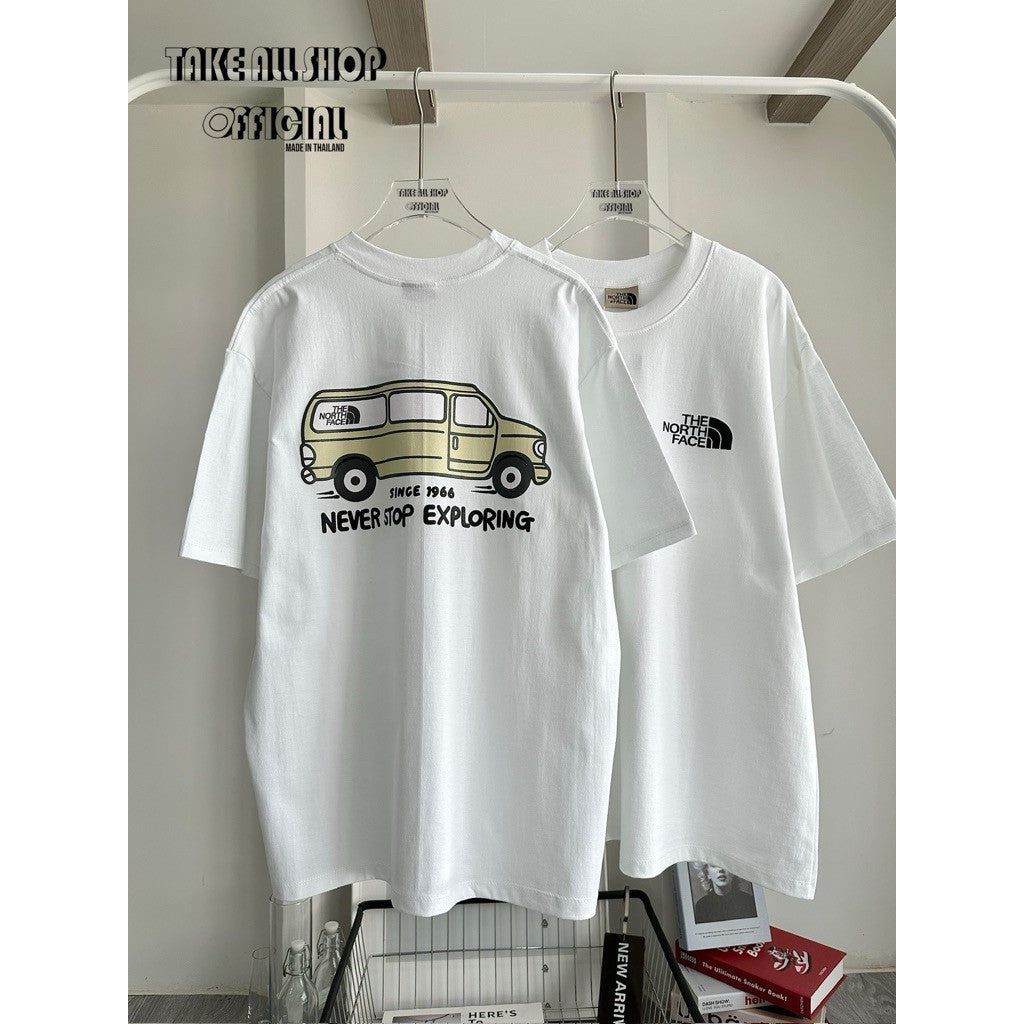 【T846】100% Cotton North Face 宽松纯棉T恤上衣