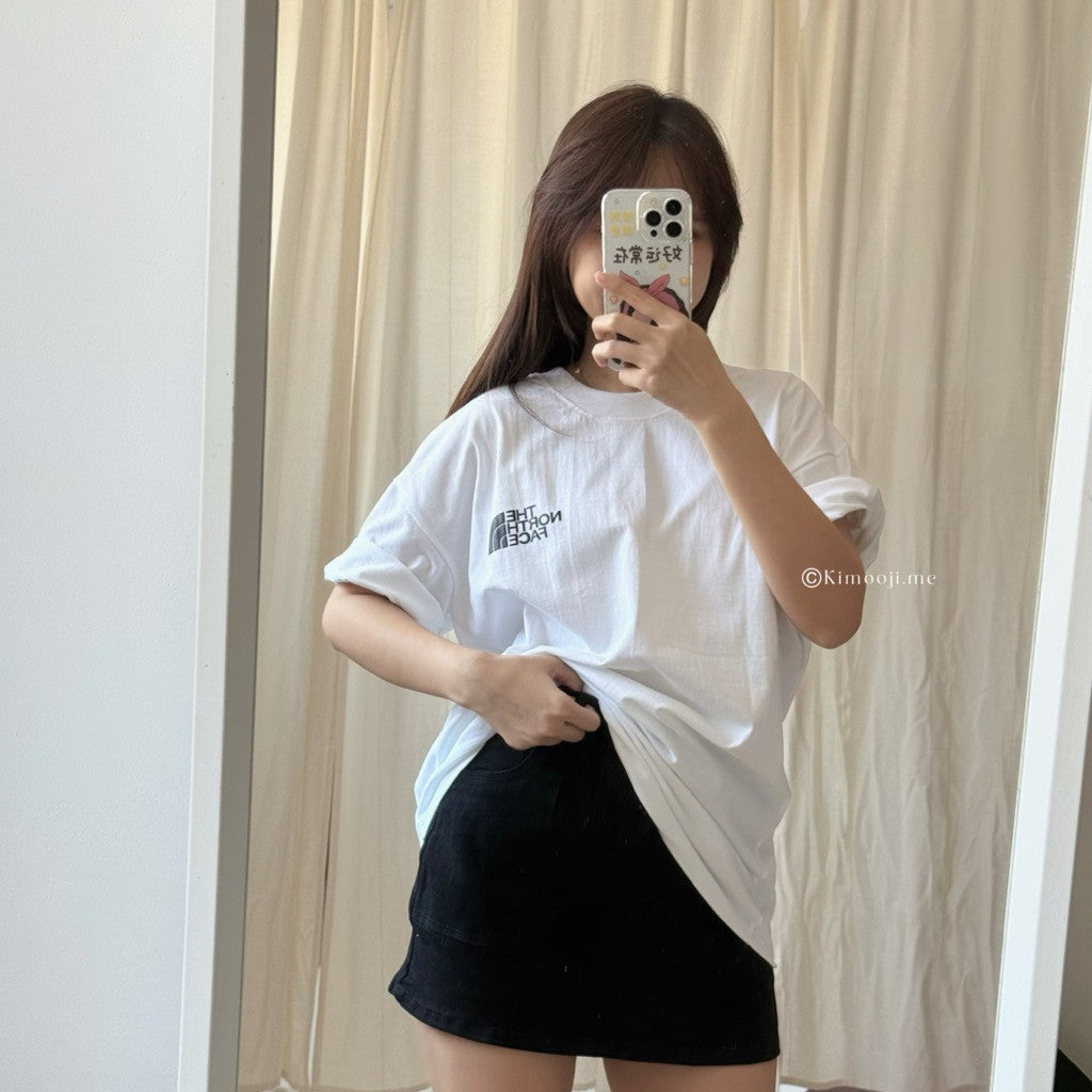 【T846】100% Cotton North Face 宽松纯棉T恤上衣