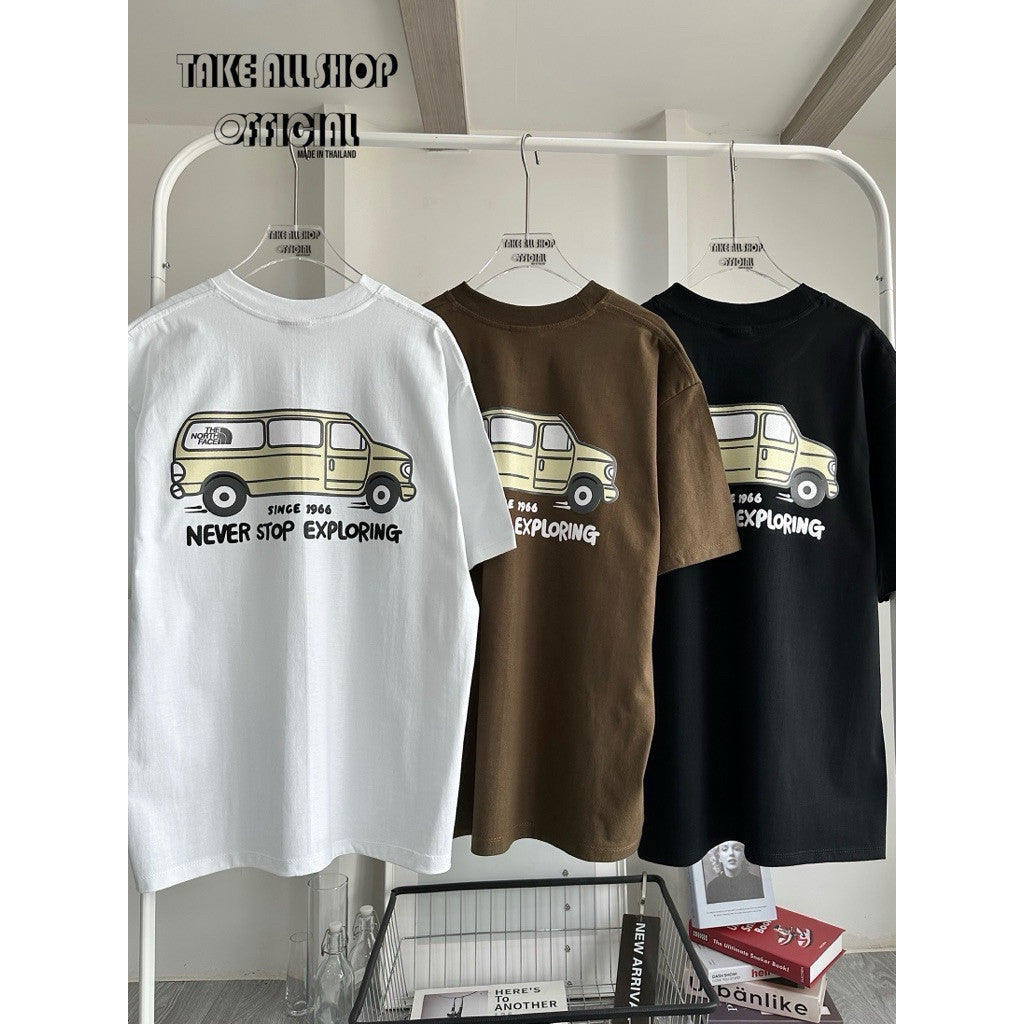 【T846】100% Cotton North Face 宽松纯棉T恤上衣