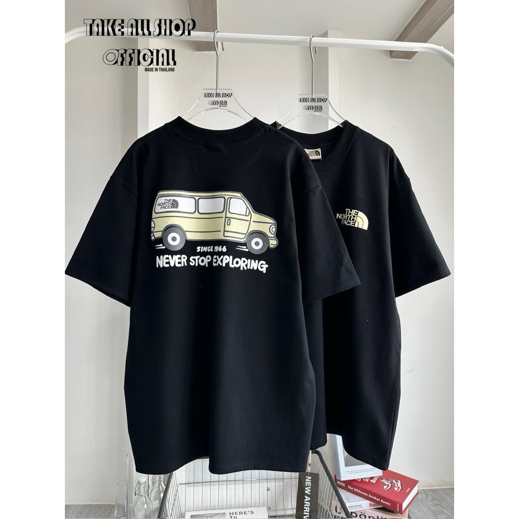 【T846】100% Cotton North Face 宽松纯棉T恤上衣