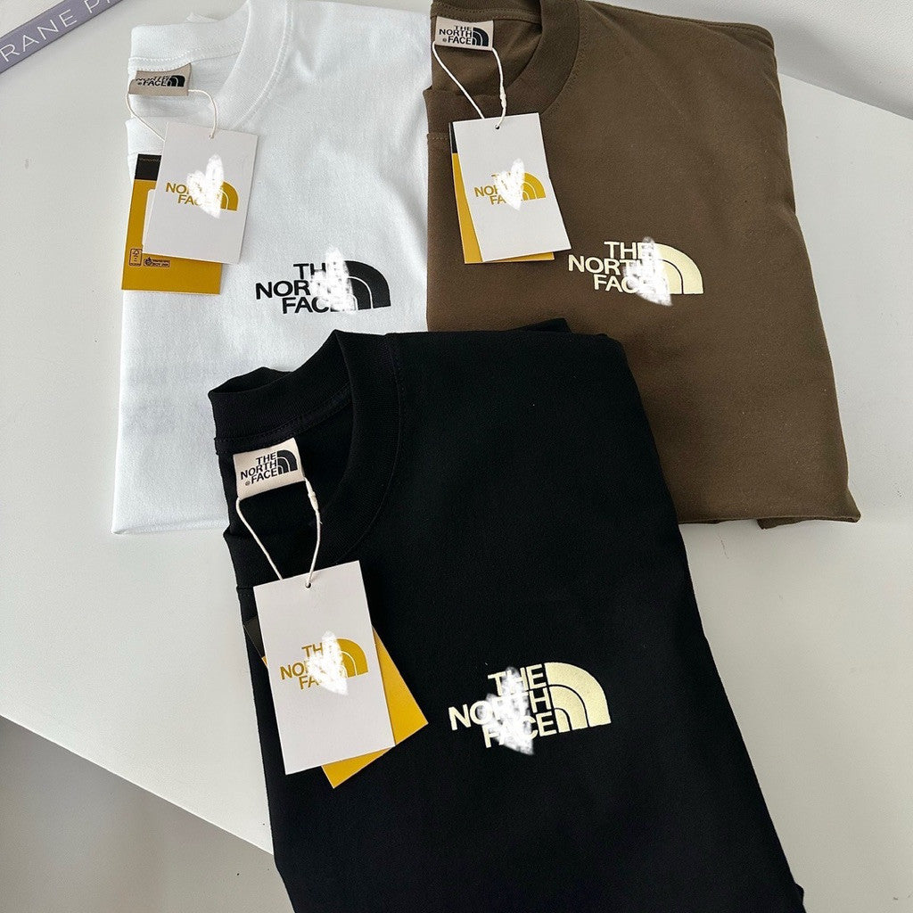 【T846】100% Cotton North Face 宽松纯棉T恤上衣