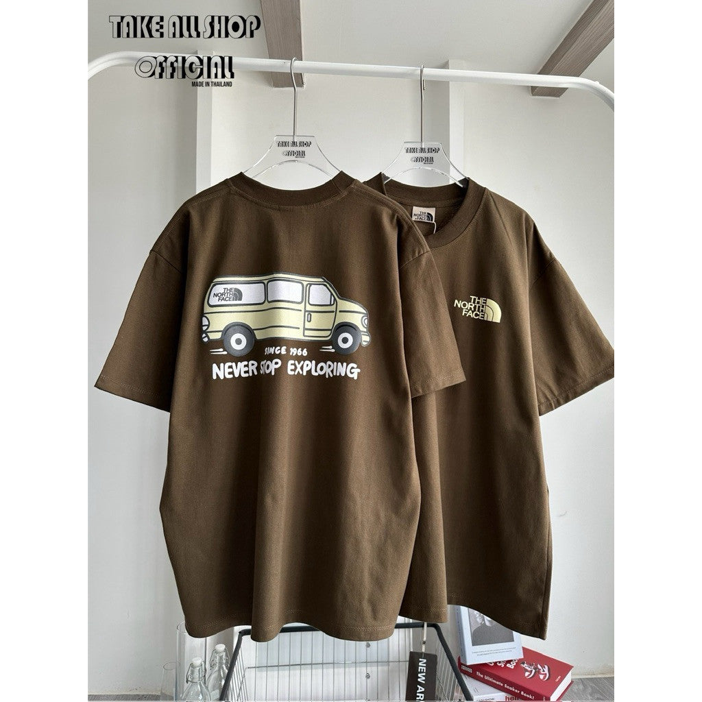 【T846】100% Cotton North Face 宽松纯棉T恤上衣