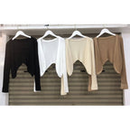 【T406】Korean Style Crop Outer Jacker 温柔针织外套遮肉显瘦外搭