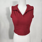 【T269】Casual Collar Singlet 简约螺纹软背心