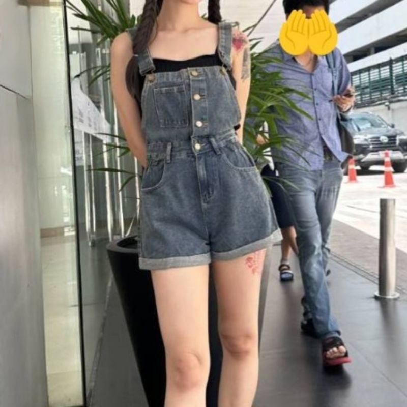 【T300】 减龄微弹力牛仔背带裤 JX 泰国代购现货牛仔