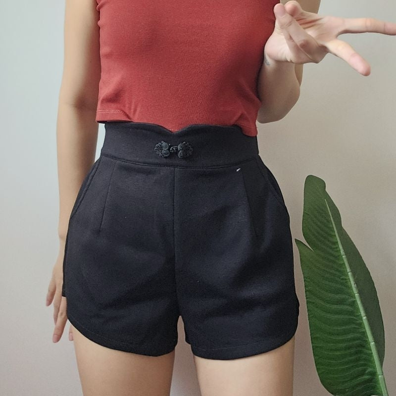 【T280】 中国结旗袍太空棉短裤 Cheongsam Style Short Pants