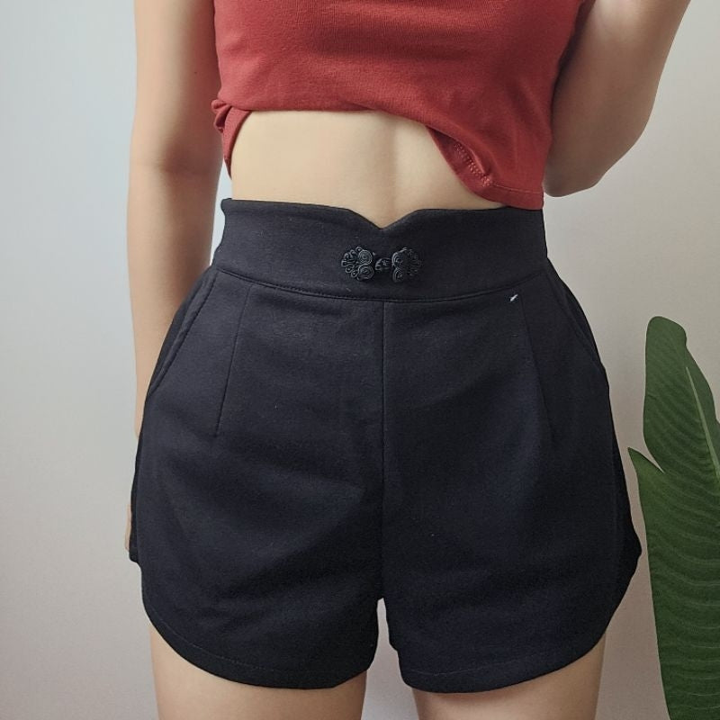 【T280】 中国结旗袍太空棉短裤 Cheongsam Style Short Pants