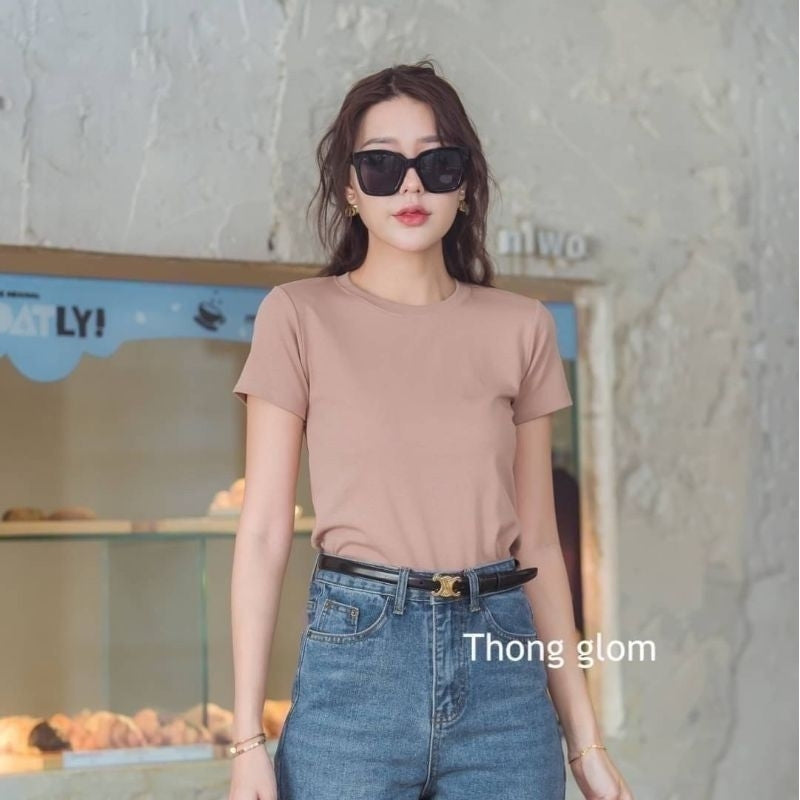 【T041】ThongGlom 基础百搭圆领女上衣